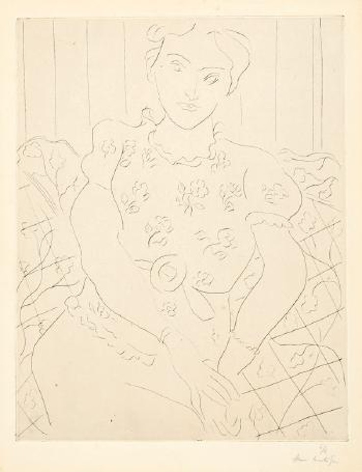 Jeune femme au corsage fleuri by Henri Matisse