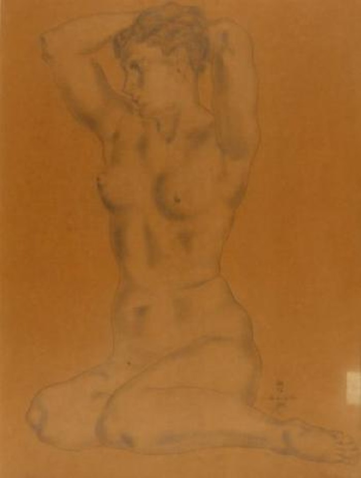Nu accroupi by Leonard Tsuguharu Foujita
