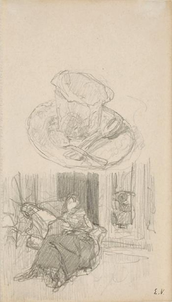 Une Tasse et figure dans chaise by Édouard Vuillard