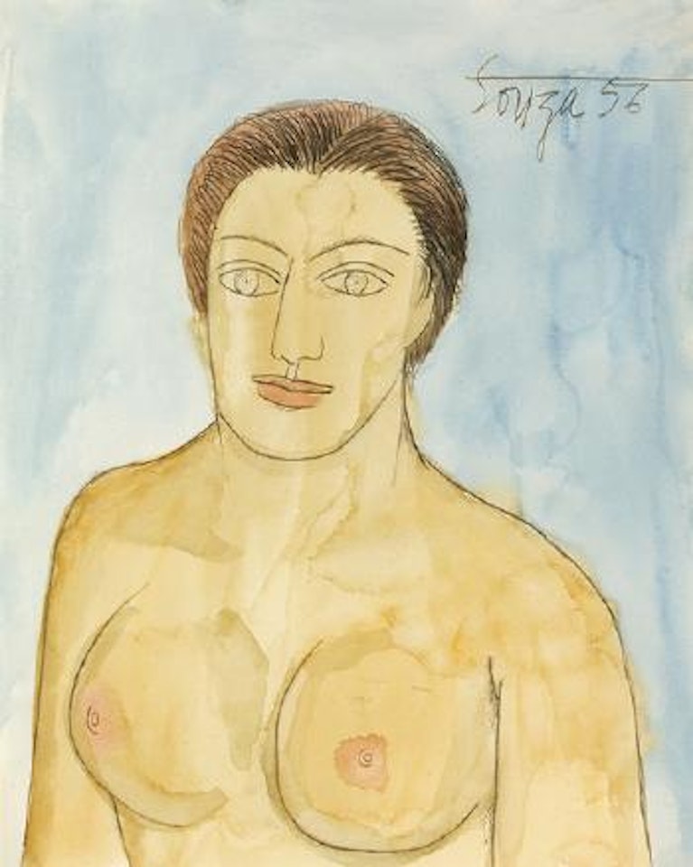 Untitled (female bust) by Francis Newton Souza