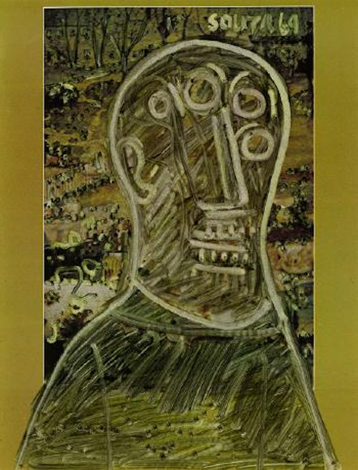 Untitled (head of a man) by Francis Newton Souza