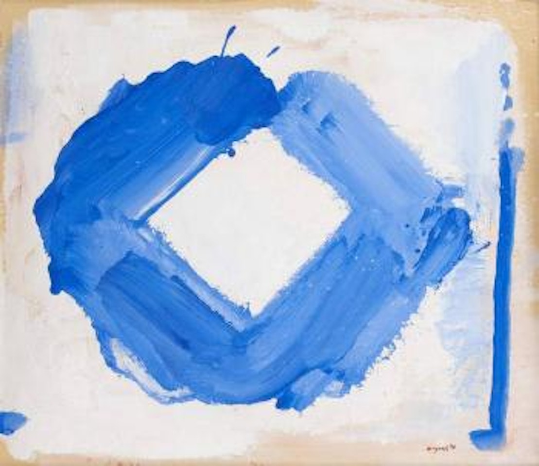 Composition en bleu et blanc by Bram Bogart