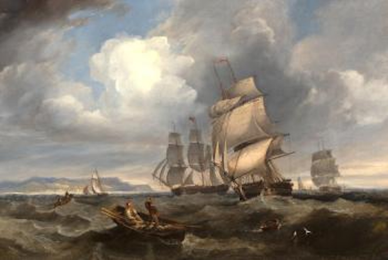 Shipping off coast by John Wilson Carmichael