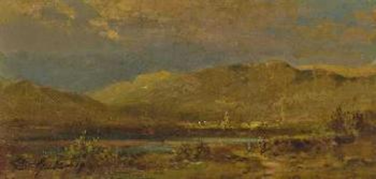 Abendlandschaft im Inntal by Carl Spitzweg