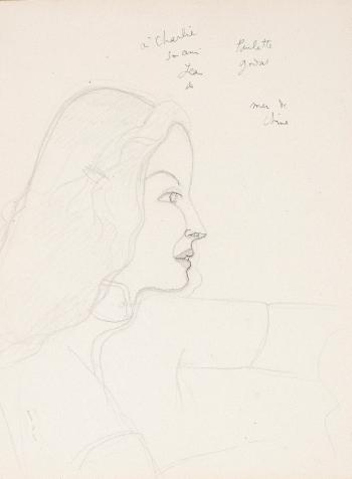 Double portrait: Charlie Chaplin and Paulette Goddard by Jean Cocteau