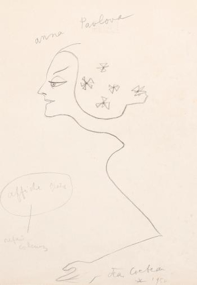 Anna Pavlova by Jean Cocteau