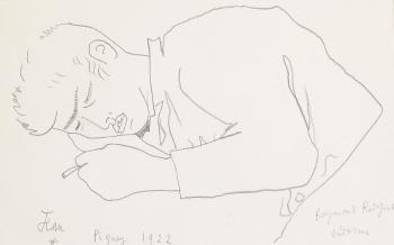 Raymond Radiguet endormi by Jean Cocteau