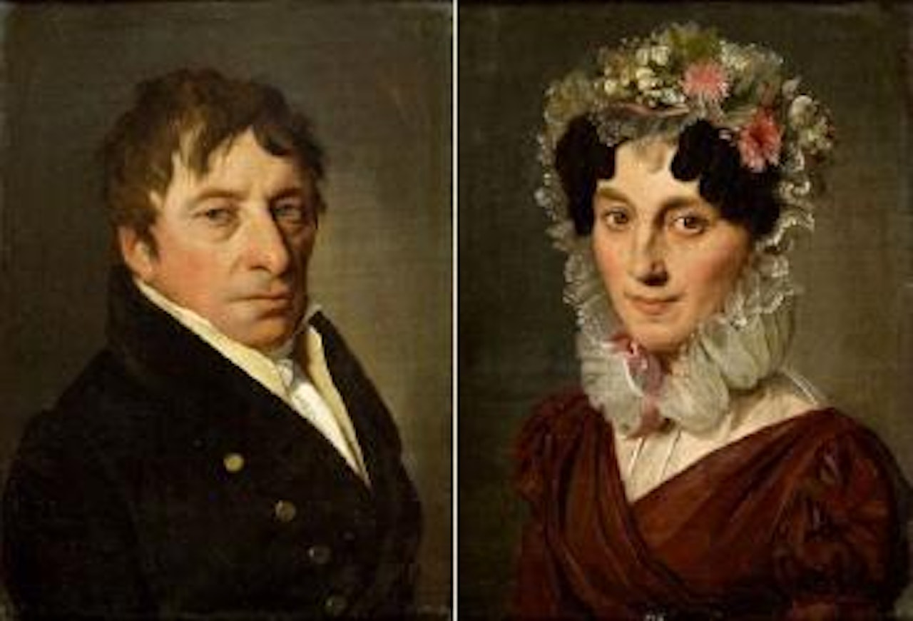 Portrait de Pierre Gast. Portraid de Sophie Gast née Veinheimer by Louis-Leopold Boilly