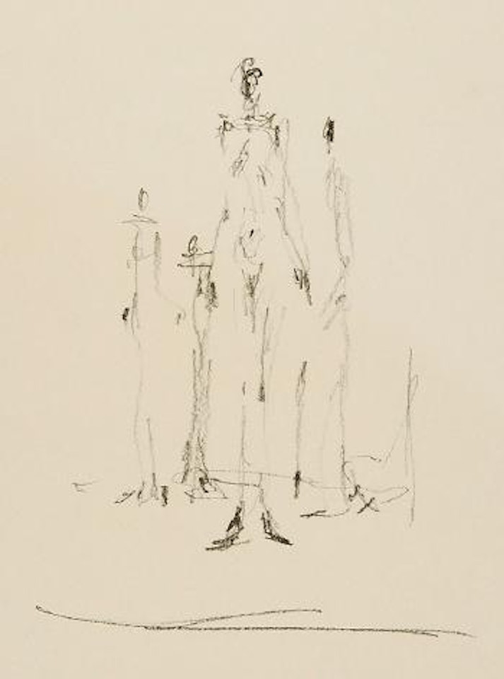 Personnages dans la rue by Alberto Giacometti