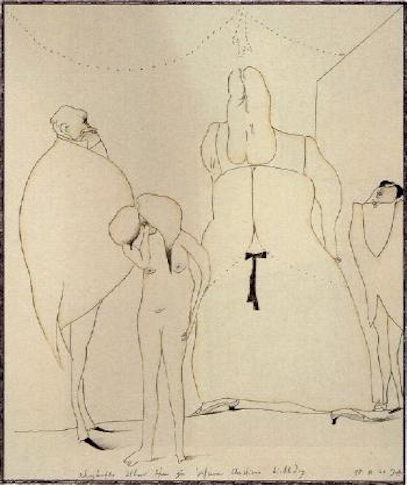 Scherzhafter älterer Herr by Horst Janssen