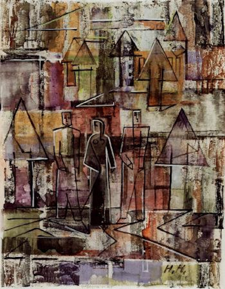 Spaziergang zu dritt by Hannah Höch