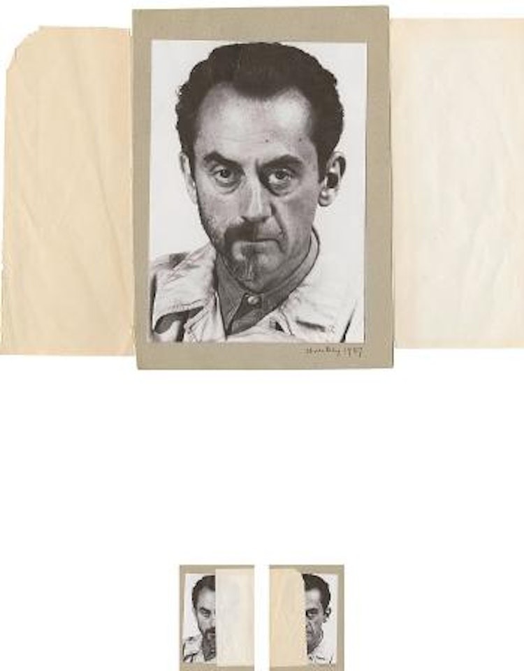Man Ray, Doppel-Selbstportrait, bärtig und rasiert by Man Ray