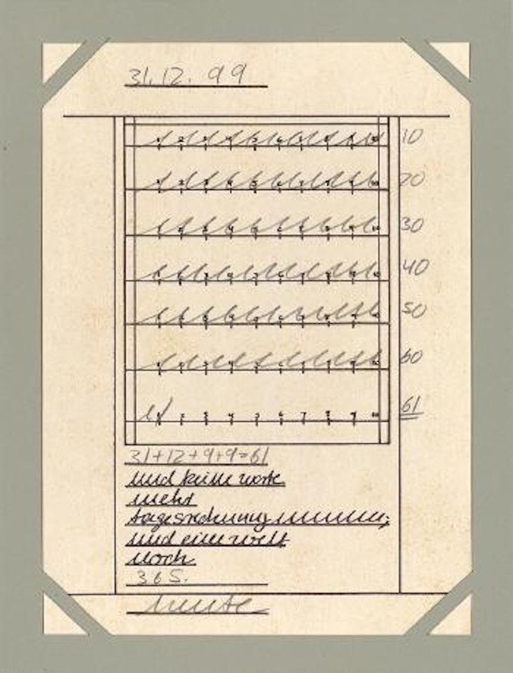 Ohne Titel by Hanne Darboven