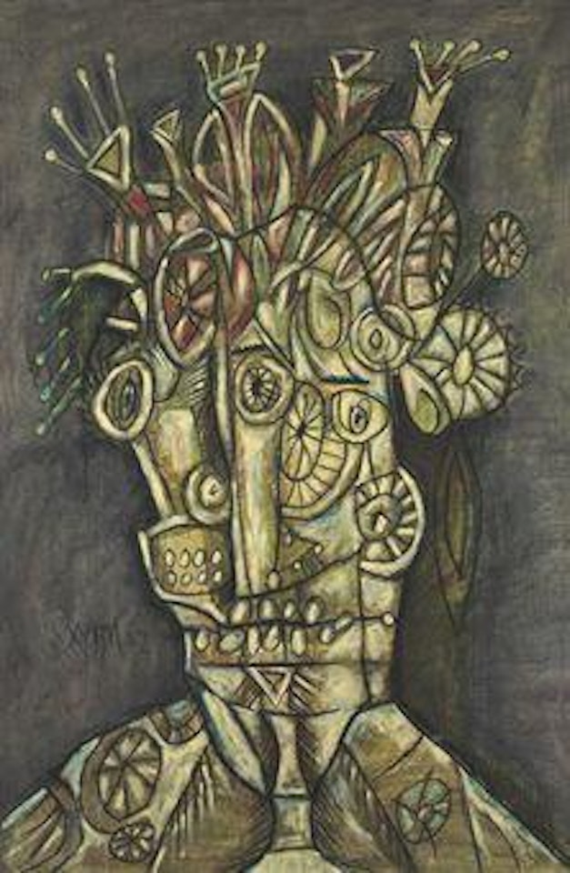 Untitled (Large Head) by Francis Newton Souza