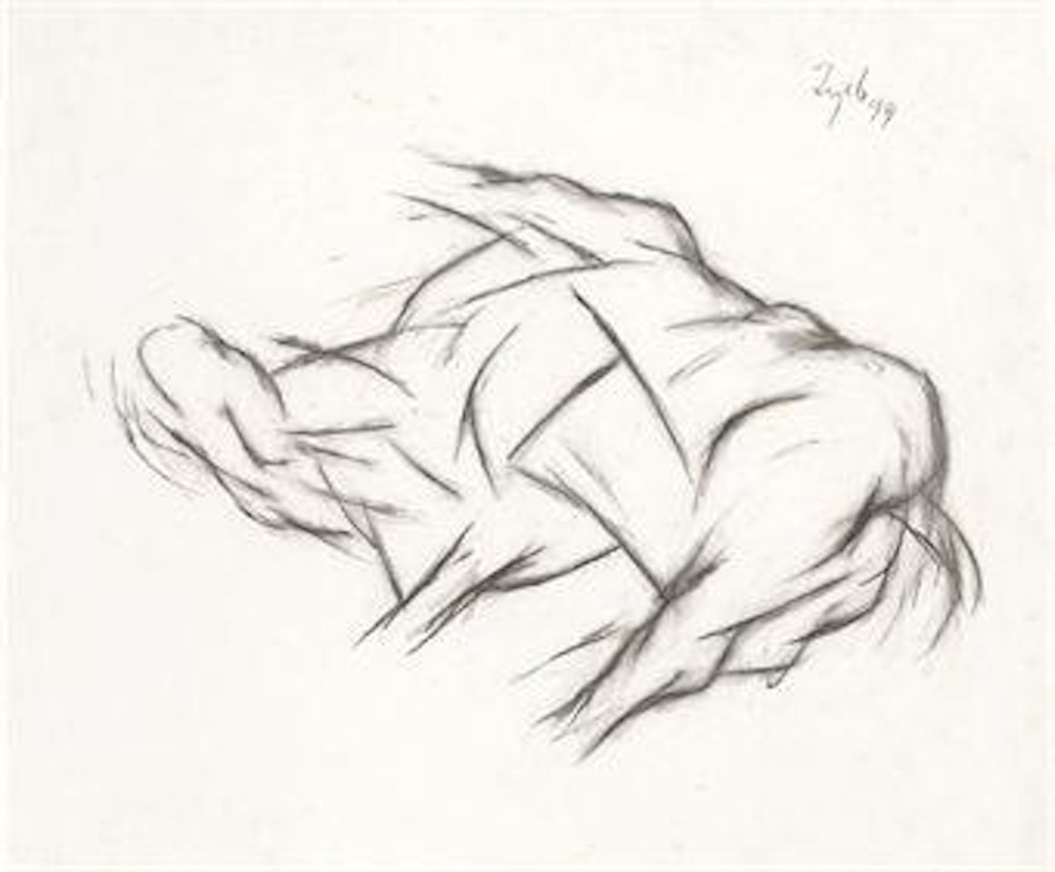 Untitled (Study for a Trussed Bull) by Tyeb Mehta
