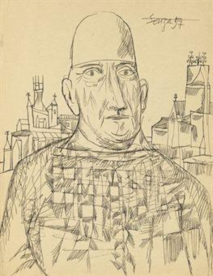 Untitled (Head of a Man) by Francis Newton Souza