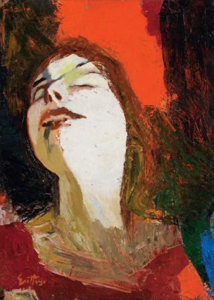 Testa di donna (Testa di donna di scorcio) by Renato Guttuso