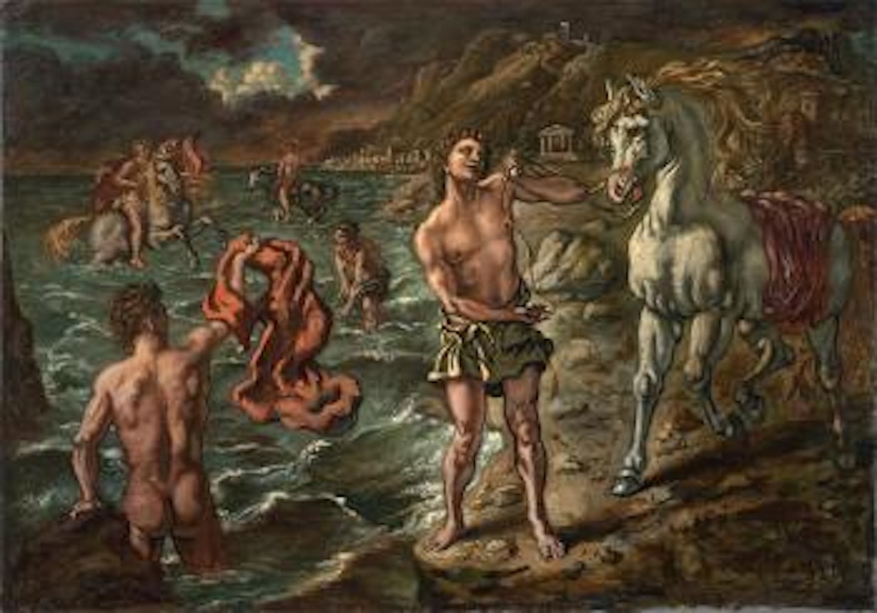 Ippolito con i compagni sulle rive dell'Egeo (Ippolito e i suoi compagni) by Giorgio de Chirico