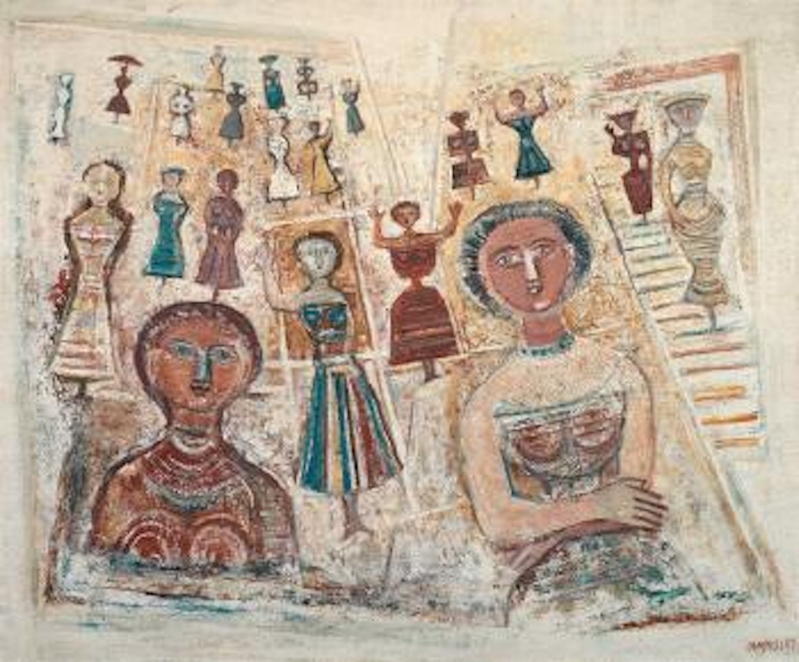 Donne che salutano by Massimo Campigli