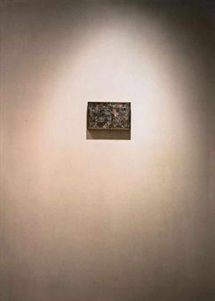 Painting and wall (grey) by Louise Lawler