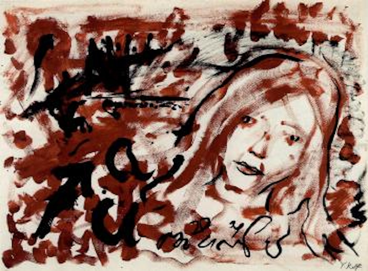 Mädchenkopf. Stehender weiblicher Akt by A.R. Penck