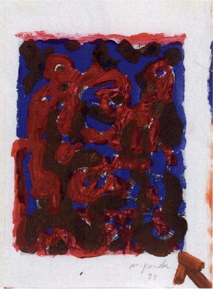 Ohne Titel (Zwei Figuren) by A.R. Penck