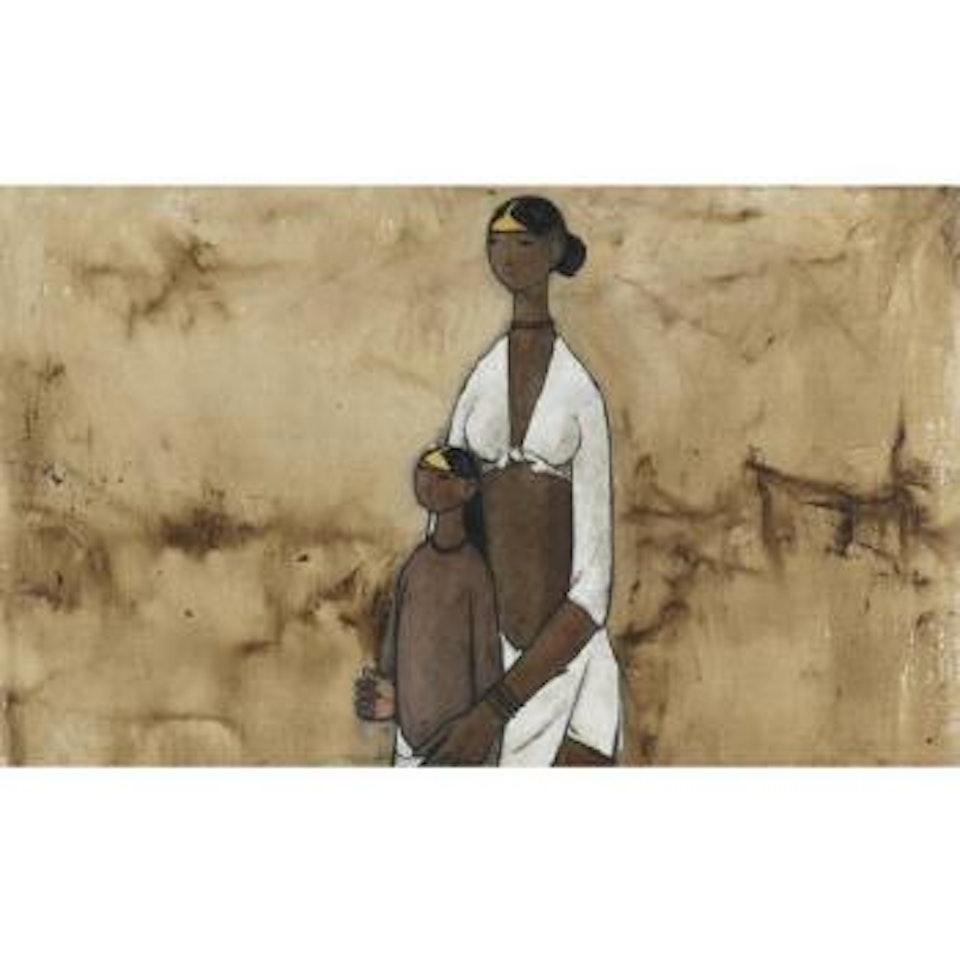 Untitled (Woman And Child) by B Prabha