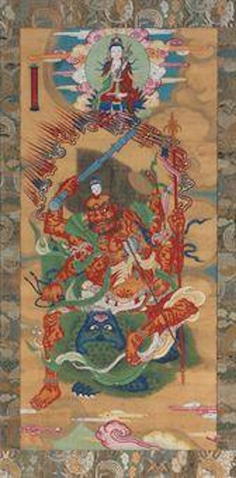 Benevolent and Wrathful Manifestations of Manjusri by Chinese School