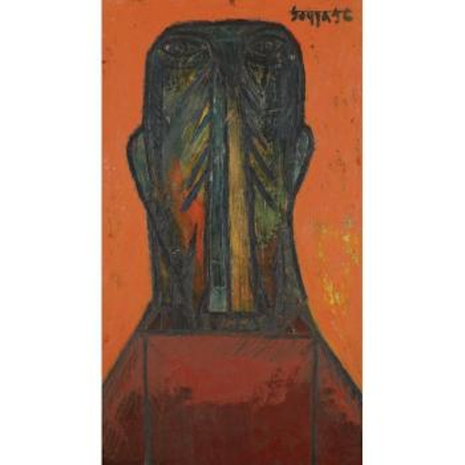 Head Of A Man With Long Nose by Francis Newton Souza