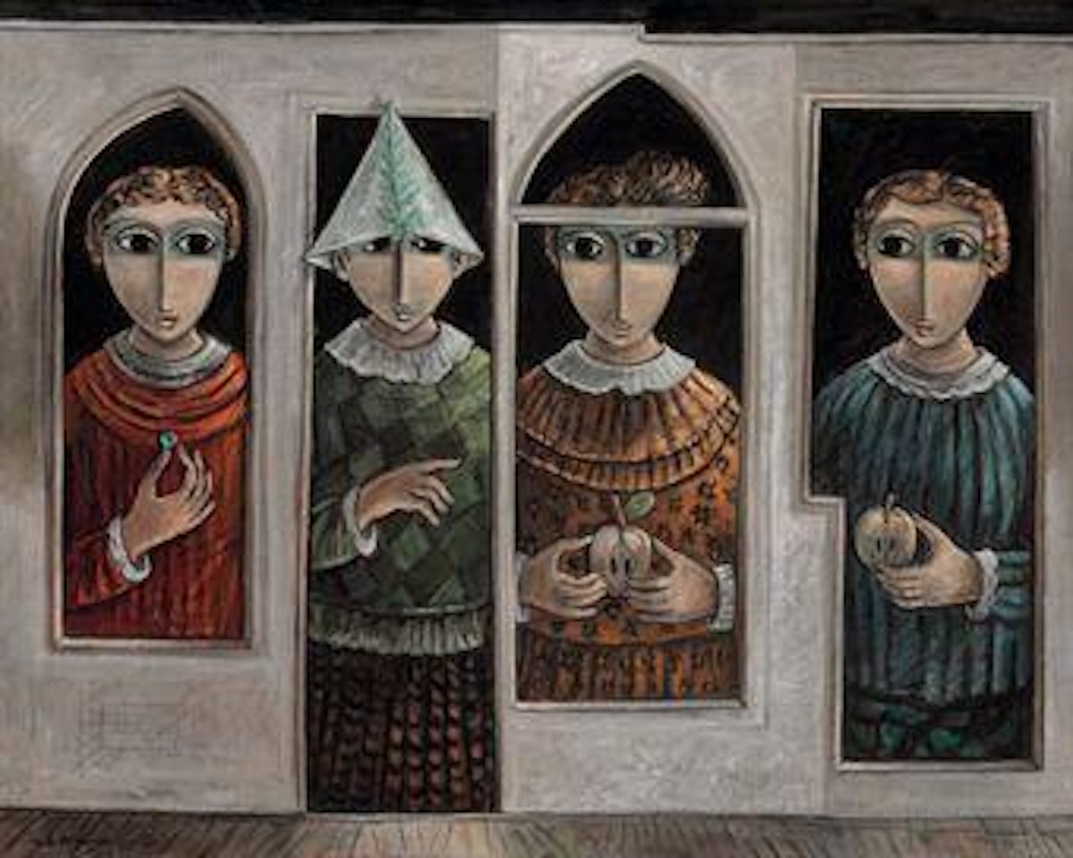 Four in a Wall by Yosl Bergner