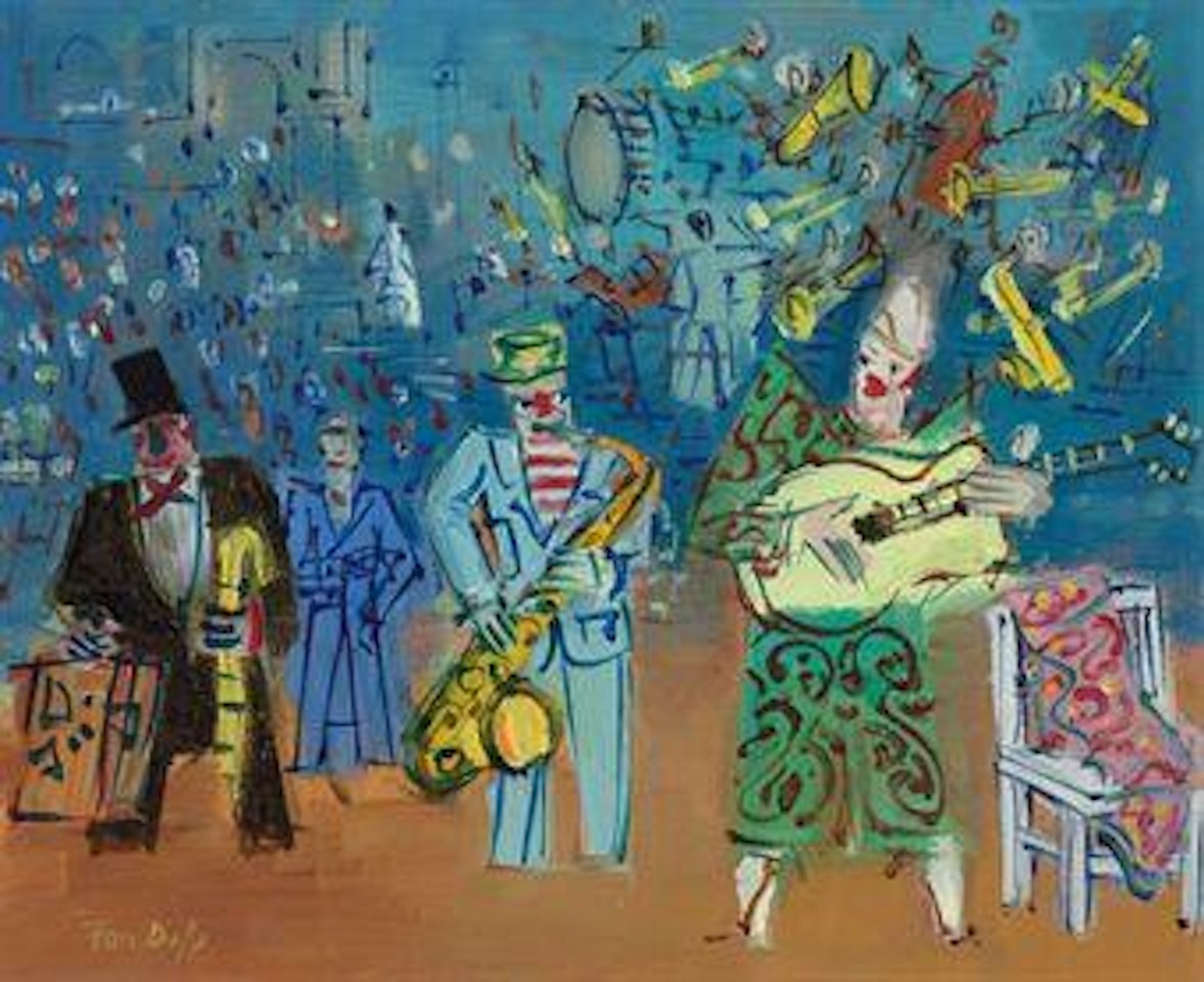 Les clowns et musiciens by Jean Dufy