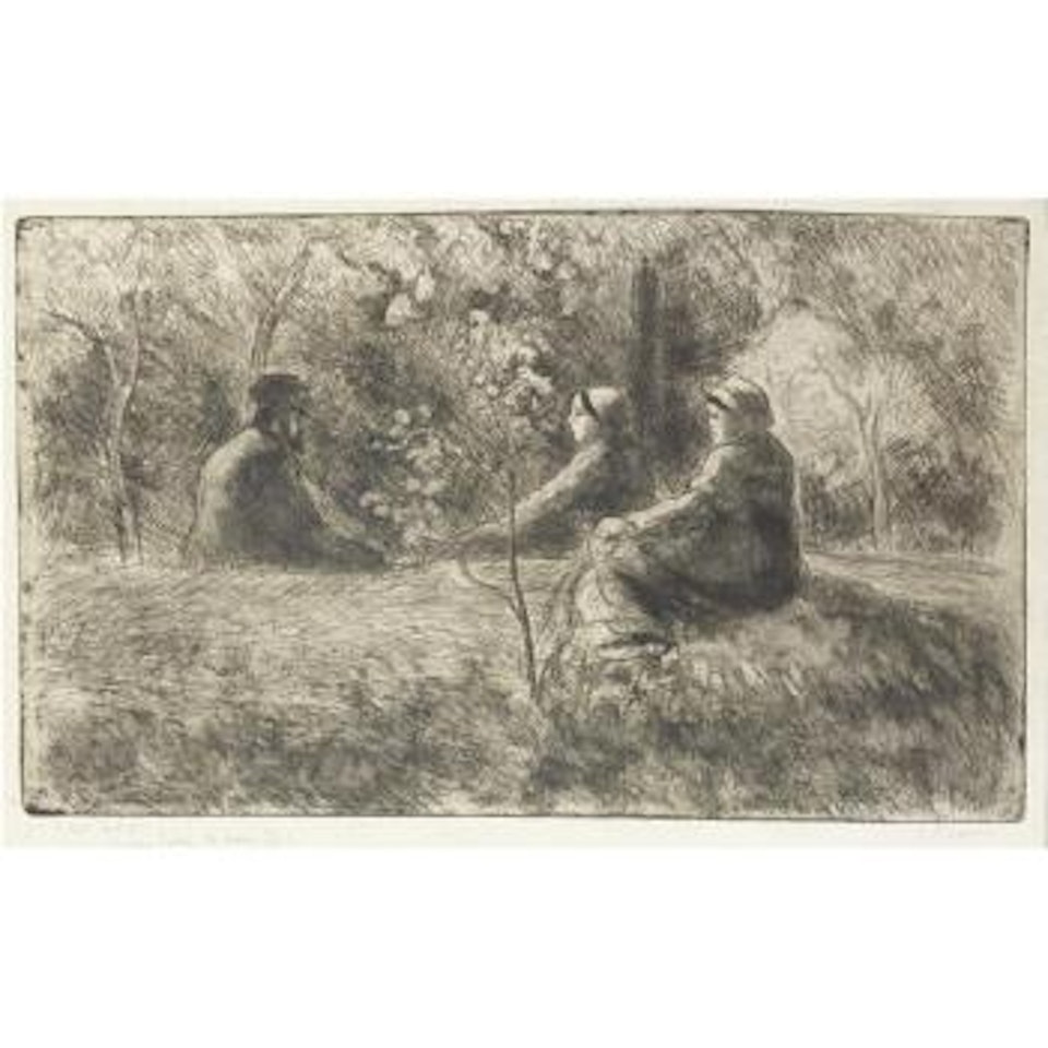 Repos Du Dimanche Dans Le Bois (Delteil 99 III) by Camille Pissarro