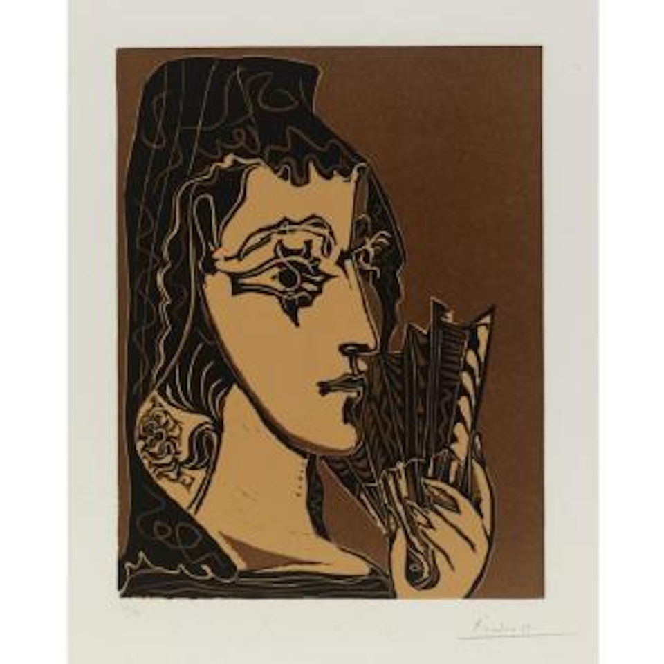 Lespagnole, Portrait De Jacqueline En Carmen (B. 1095) by Pablo Picasso