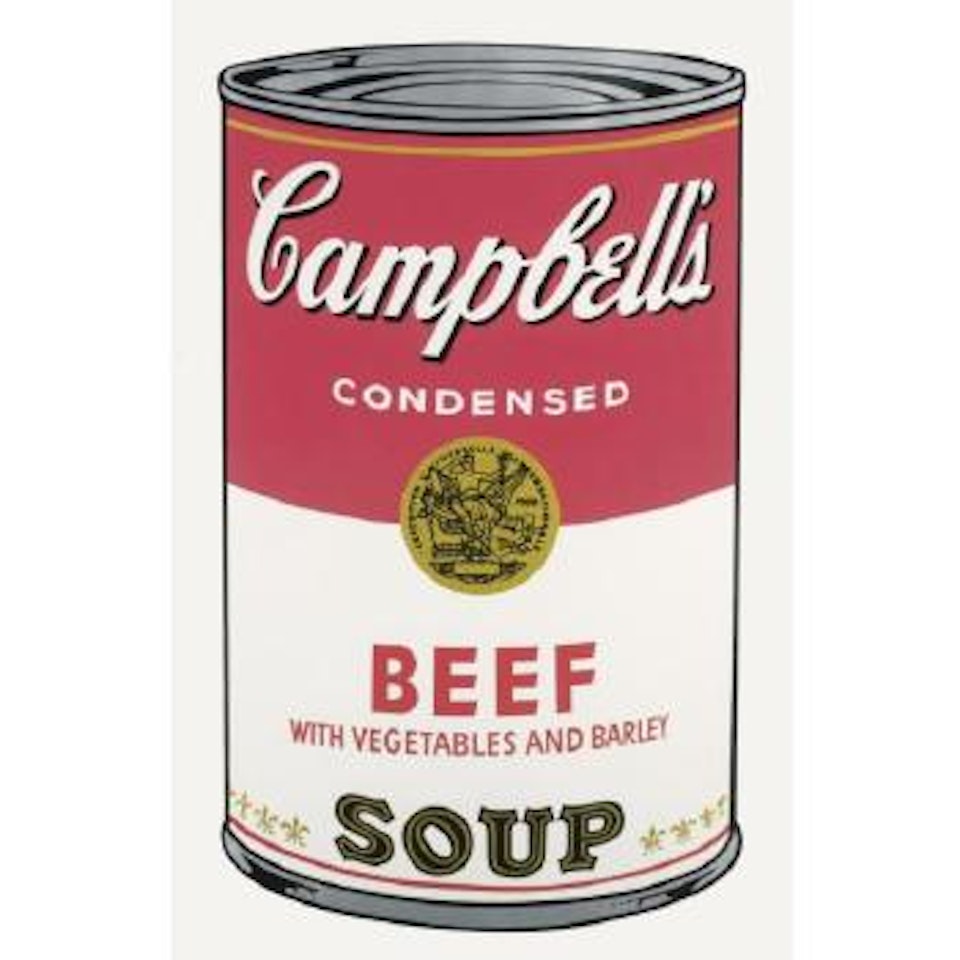 Campbells Soup I: Beef With Vegetables And Barley (F. & S. II.49) by Andy Warhol