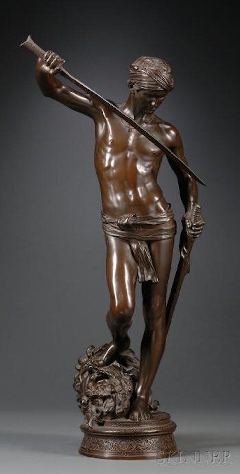 Figure of David, David apres le combat by Marius Jean Antonin Mercie
