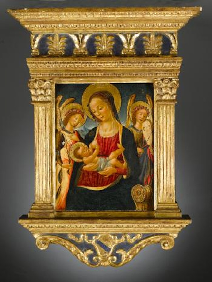 Madonna and Child (Madonna del Latte) with two angels by Francesco Botticini