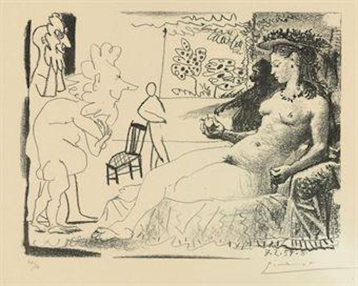 La Femme au Singe (B. 747; Mourlot 243) by Pablo Picasso