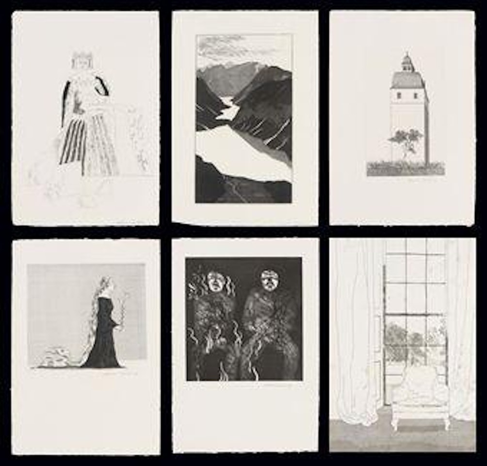 Illustrations for Six Fairy Tales from the Brothers Grimm (Scottish Arts Council 70-108) by David Hockney