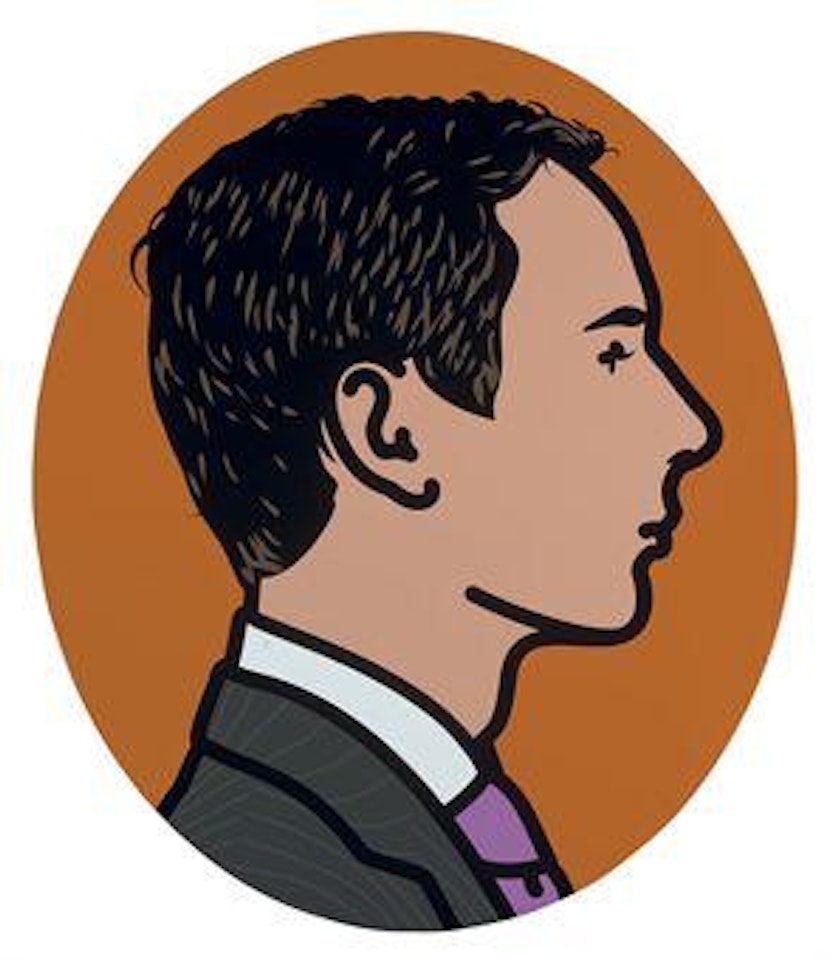 Jack, printer, profile right 2007 by Julian Opie