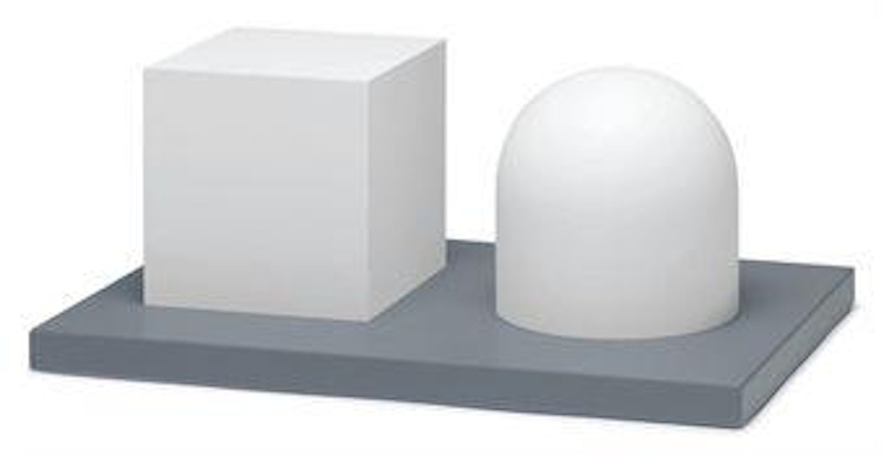 Cube And a Half Dome by Sol LeWitt