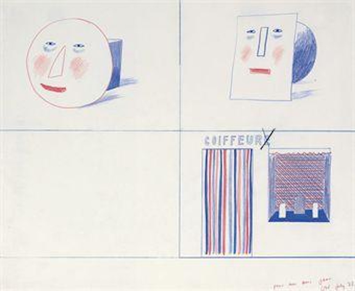 Simplified Faces by David Hockney