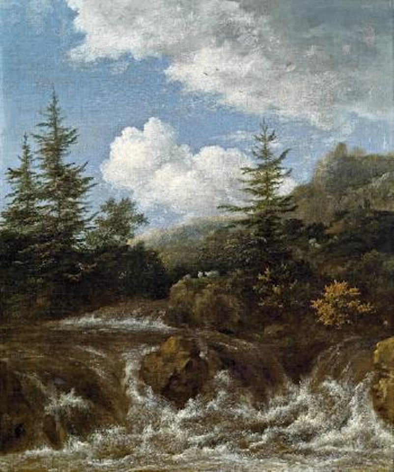 Landschaft mit Wasserfall by Jacob Salomonsz. van Ruysdael