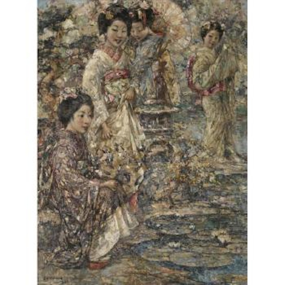 The Japanese Garden by Edward Atkinson Hornel