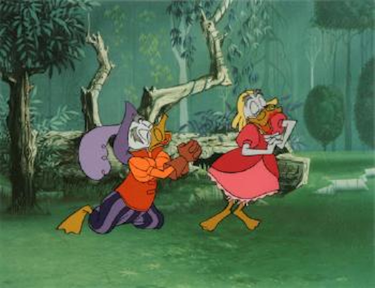 Donald Duck in Village Smithy. Donald and Daisy courting by Walt Disney Studios