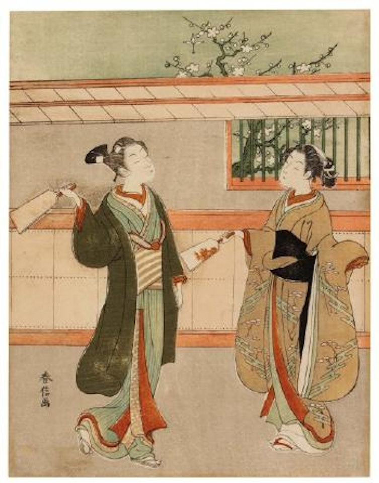 Hane Tsuki (Jeux de volant) by Suzuki Harunobu