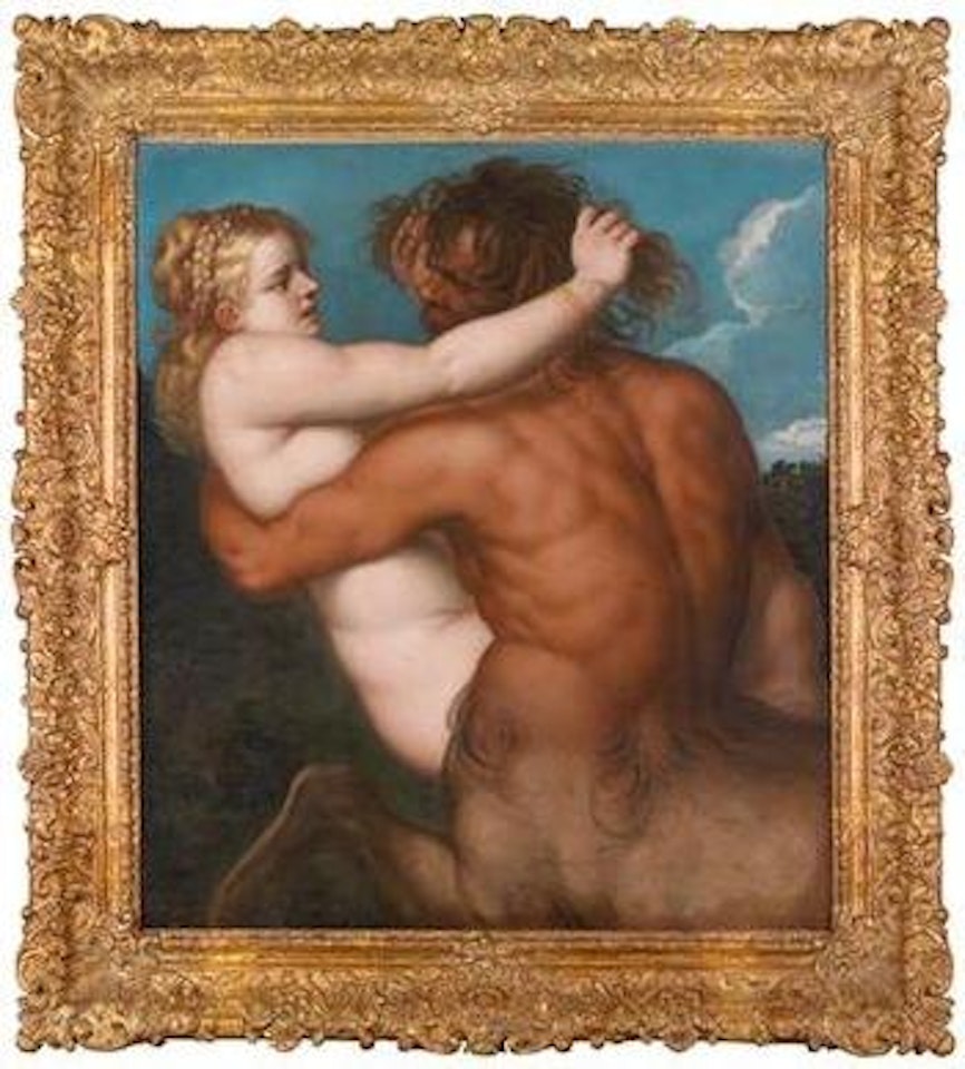 The Centaur Nessus attempting to abduct Deianira by Pietro Liberi