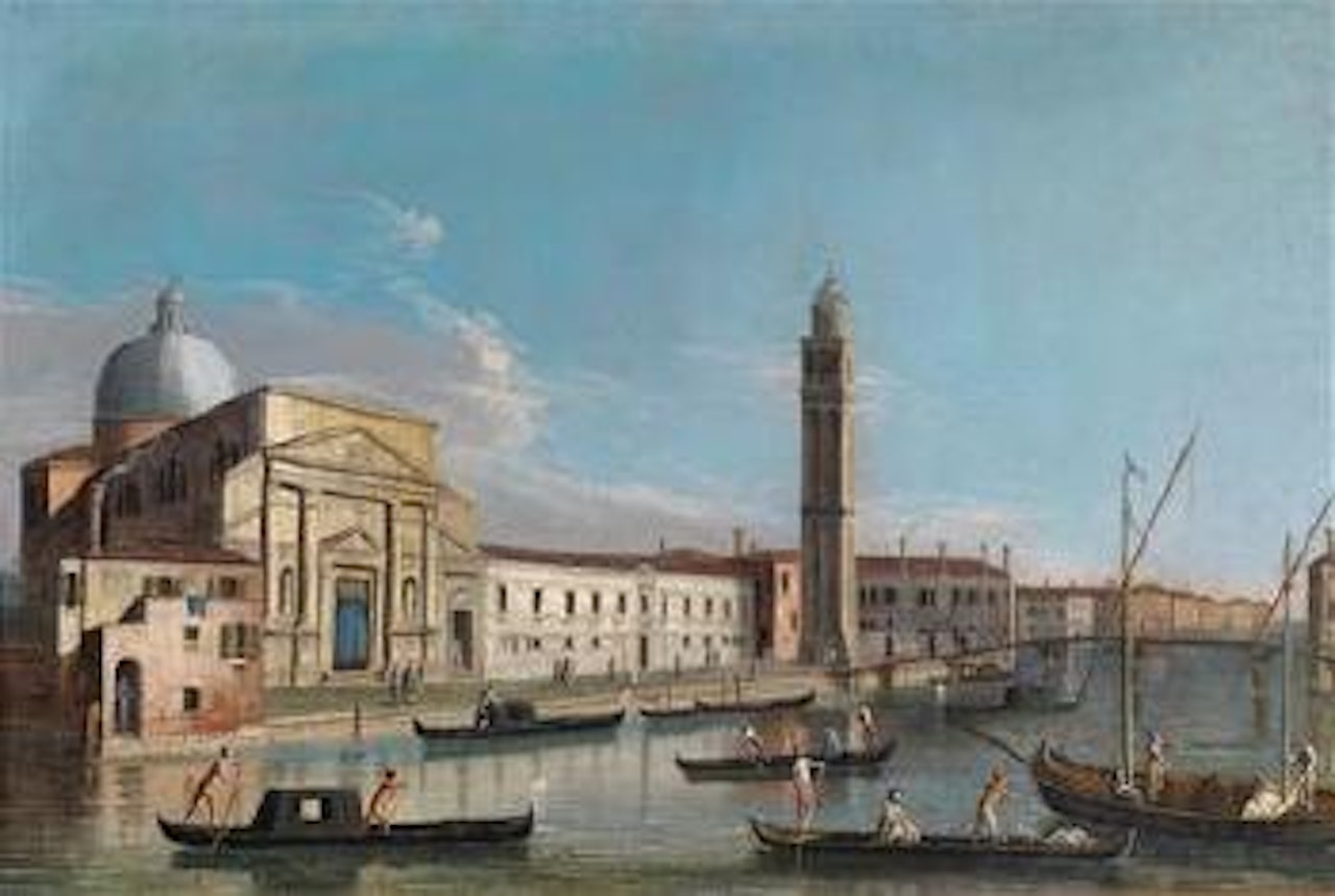 View of the Church of San Pietro in Castelli in Venice; veduta di San Pietro in Castelli a Venezia by Apollonio Domenichini