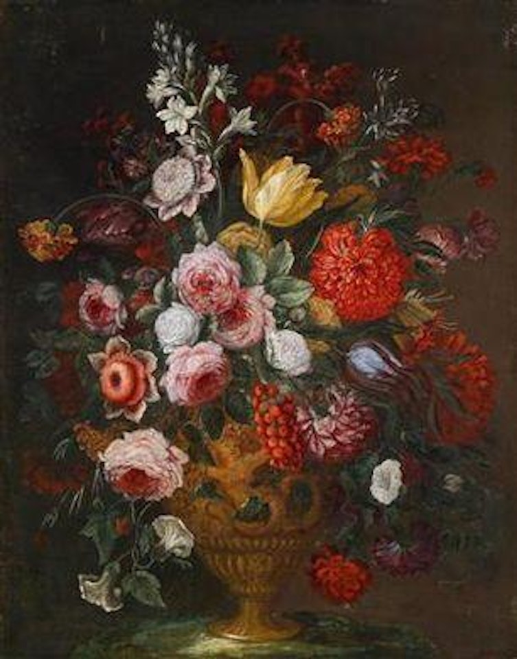A still life with flowers by Roman School