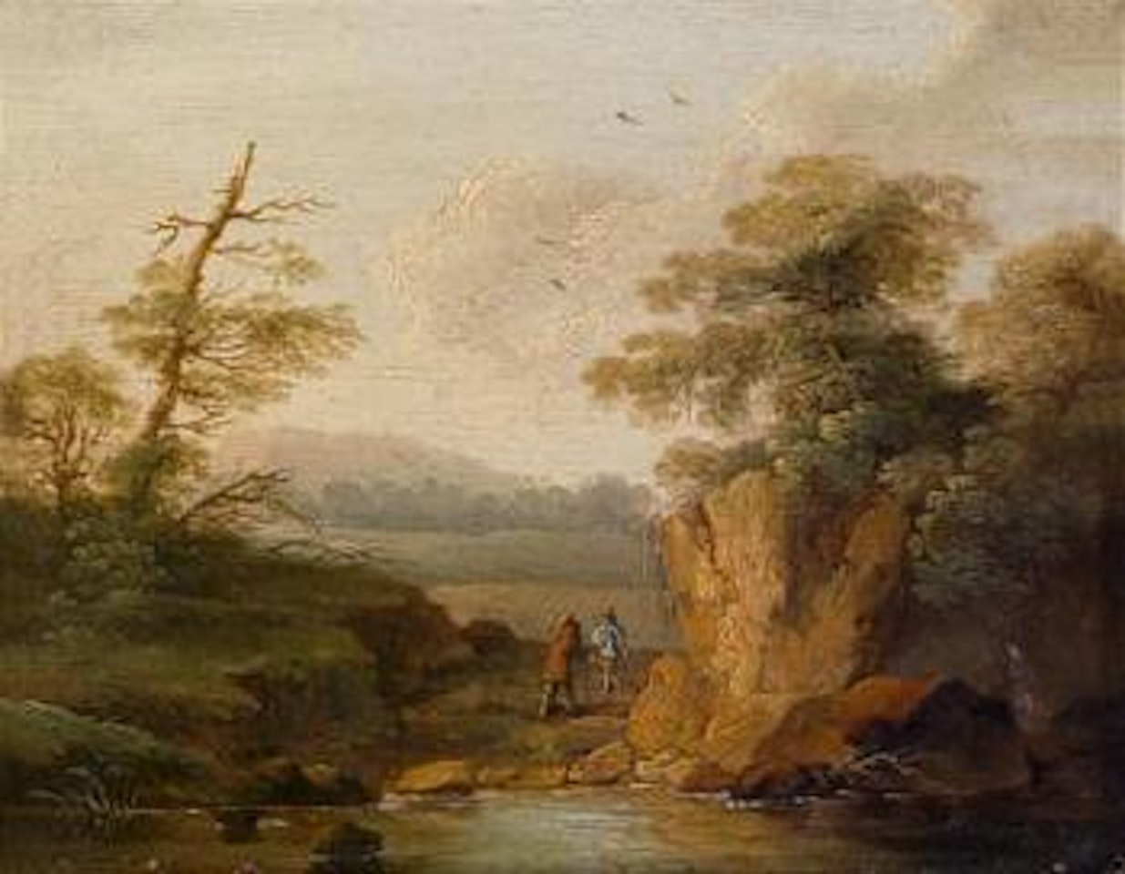 Southern landscape with two wanderers by Jacob Philipp Hackert