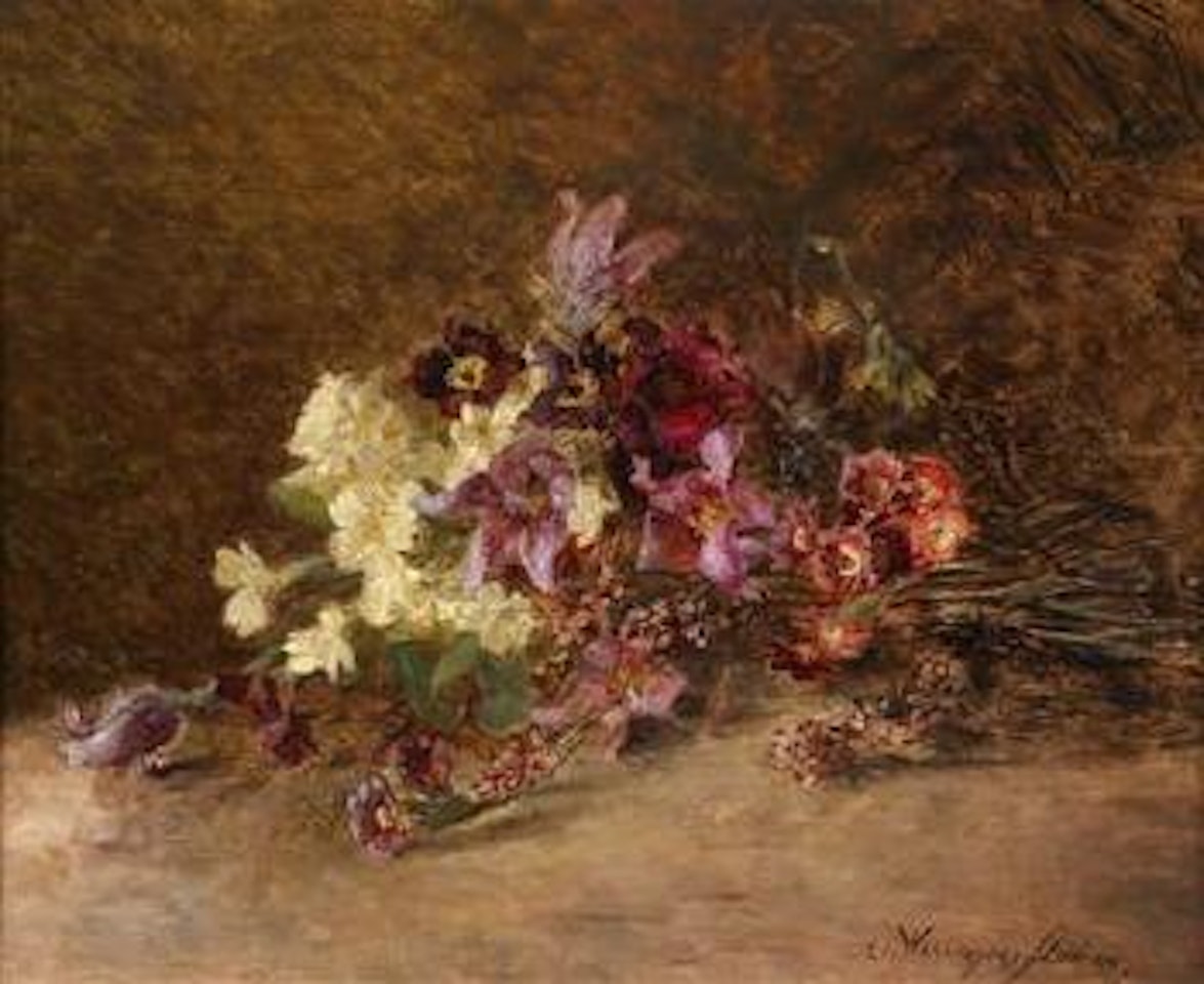 A bouquet of spring flowers by Olga Wisinger-Florian